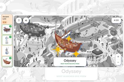 La Odisea es el poema épico más buscado en Internet, es por ello que Google la representa en su nuevo juego