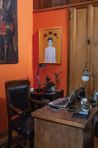 La oficina de Lino, tal como la dejó.