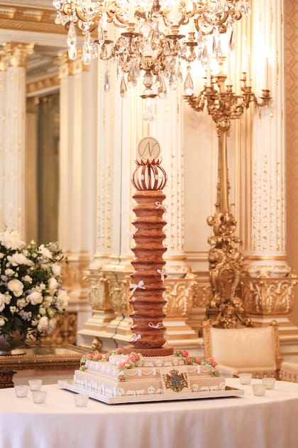 La original torta de boda con el escudo de Luxemburgo.