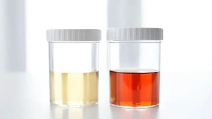 La orina de color oscuro es una señal de deshidratación