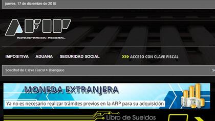 La página de la AFIP informa que ya no son necesarios los trámites previos a la compra de dólares