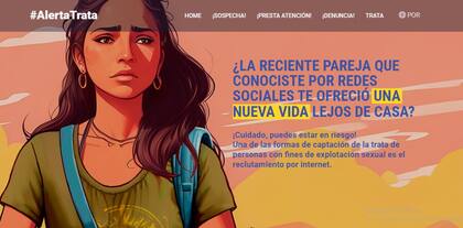 La página web oficial de la campaña #AlertaTrata está disponible en https://alertatrata.org/