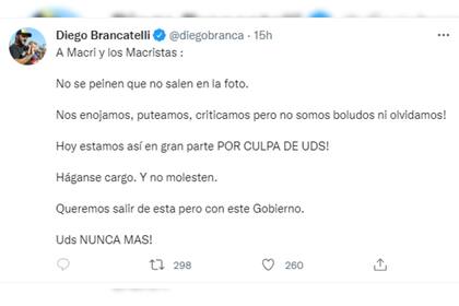 La palabra de Brancatelli (Captura Twitter)