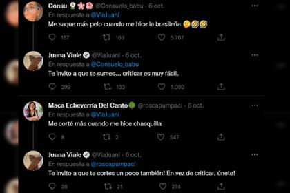 La palabra de Juana Viale ante las críticas (Captura Twitter)