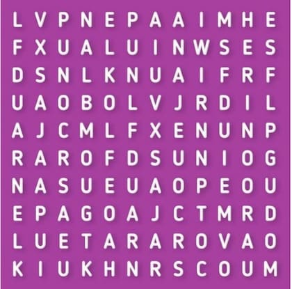 La palabra oculta entre el mar de letras es "Armonía". Solo el 2% de los usuarios la encontró en 10 segundos.
