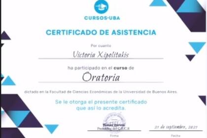 La panelista de Cortá por Lozano (Telefe) mostró su certificado de asistencia en cámara y lo publicó en sus historias de Instagram