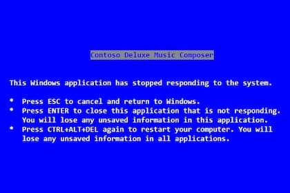 La pantalla azul de la muerte original