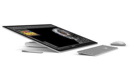La pantalla de la Surface Studio se puede inclinar para usar como tableta de dibujo