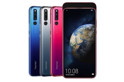 La pantalla del Honor Magic 2, como el Lenovo Z5 Pro o el Xiaomi Mi Mix 3, se desliza hacia abajo para mostrar la cámara frontal