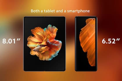 La pantalla interna, plegable, del Xiaomi Mi Mix Fold es de 8 pulgadas; la externa es de 6,5 pulgadas