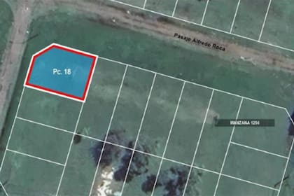 La parcela 18 se subastará junto con la 17 por US$58.127