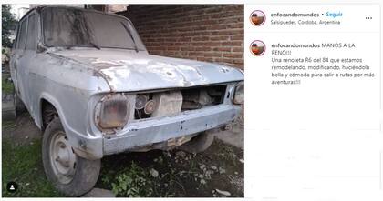 La pareja arregló el auto y emprendió el viaje (Foto: Instagram/@enfocandomundos)