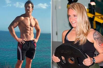 La pareja de entrenadores fue revolcada una y otra vez contra las piedras. Luego de unos segundos, ambos desaparecieron bajo la espuma blanca