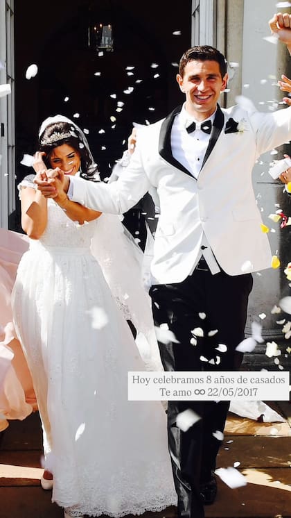 La pareja dio el sí el 22 de mayo de 2017 (Foto: Instagram @mandinha_martinez_)