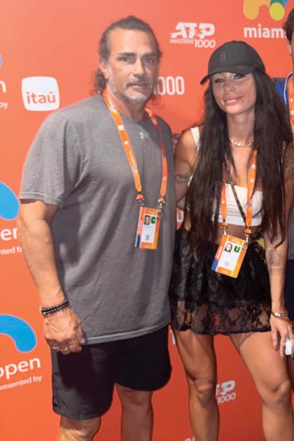 La pareja en los Estados Unidos, en marzo de este año, durante el Miami Open, en el Hard Rock Stadium.
