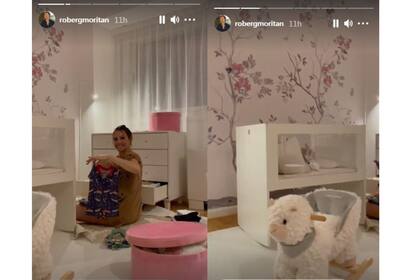 La pareja le regaló a sus seguidores un corto espionaje al cuarto de la bebé