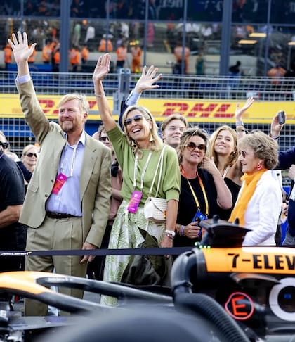 La pareja real en el Gran Premio de la Fórmula 1 en los Países Bajos