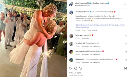 La pareja se conoció jugando al rugby y se casó en 2025