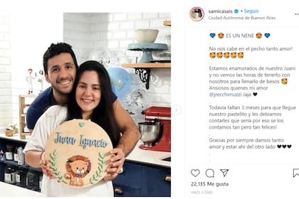 La pareja se mostró feliz por la llegada de su primer hijo