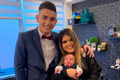 Facundo, Morena y su hijo Francesco