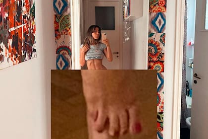 La particular forma con la que Jimena Barón hace la "V"