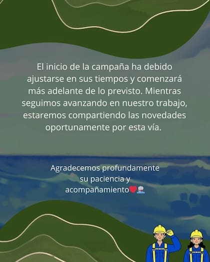 La partida del buque presenta un retraso de cuatro días respecto a la fecha original