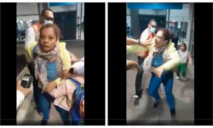 La pasajera golpeó a la tripulación de Avianca (Foto: Captura de pantalla)