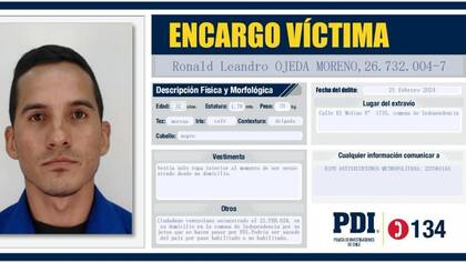 La PDI de Chile lanzó una alerta de Interpol por el secuestro del teniente venezolano Ronald Ojeda Moreno