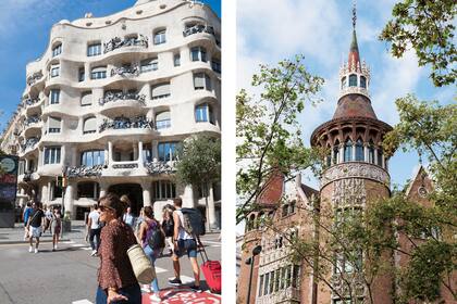 La Pedrera está en Provença, 261-265, esquina Paseo de Gracia; Casa de les Punxes, en Avinguda Diagonal, 420.