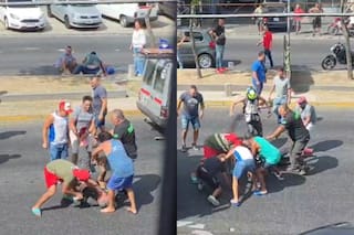 Una violenta pelea de tránsito terminó con un hombre internado y dos detenidos