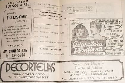 La película "Asignatura pendiente" (1977) que se promocionaba como una joya del nuevo cine español