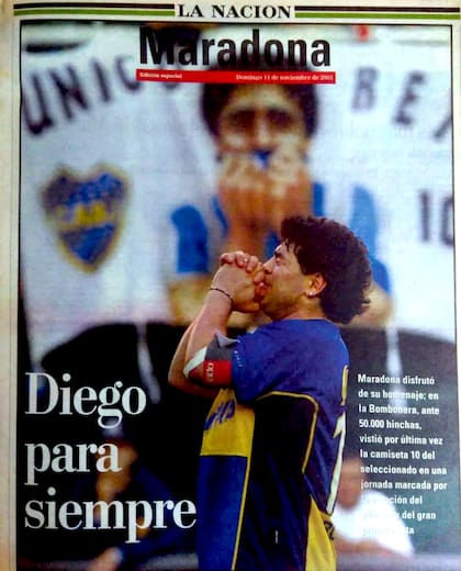 La pelota no se mancha: Diego Maradona y su inolvidable despedida en La Bombonera en 2001.
