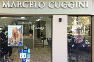 La peluquería de Marcelo Cuggini, el estilista del Presidente, ubicada en el barrio porteño de Recoleta.