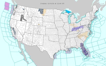 La península de Florida atraviesa su última mañana con registros de hasta 20°F
