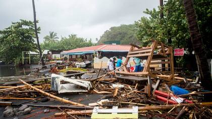La pequeña isla fue gravemente dañada por el paso del huracán