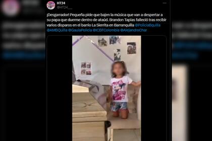 La pequeña se volvió viral en las redes sociales (Captura X)