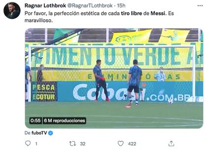 "La perfección estética de cada tiro libre de Messi"