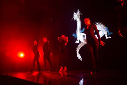 La performance artística liderada por Tuli Acosta.