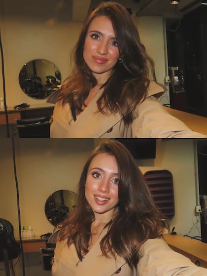 La periodista dejó atrás el rubio y volvió al castaño (Foto: Instagram @morenabeltran10)