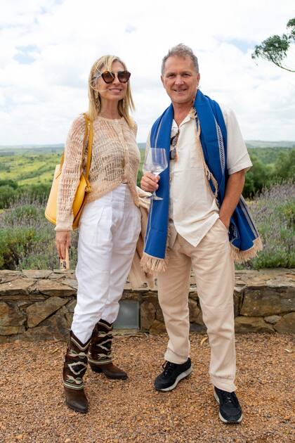 La periodista Flavia Fernández y su marido, el empresario Diego Banfi.