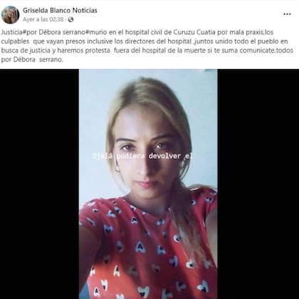 La periodista Griselda Blanco había denunciado a un hospital local de mala praxis por la muerte de una amiga