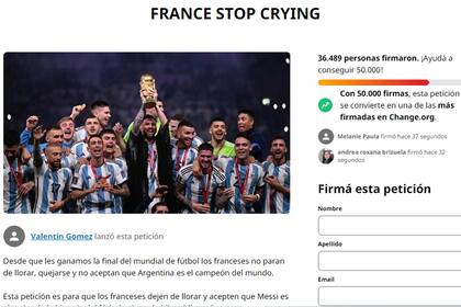 La petición con la que los argentinos reaccionaron a los reclamos: "Que Francia deje de llorar".