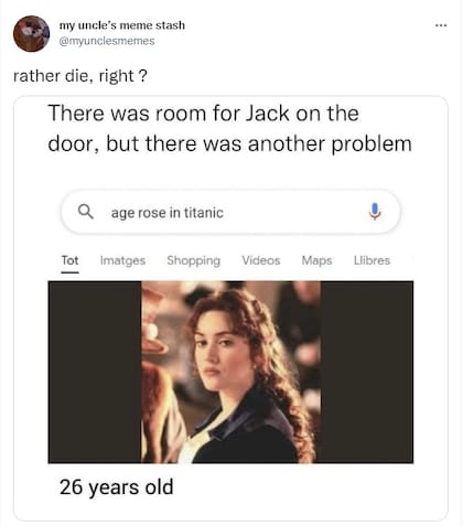 La picante teoría de una tuitera sobre por qué Jack no subió a la puerta con Rose en Titanic (Foto: Captura de video)