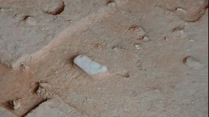 La piedra se considera "el único objeto de arte portátil pintado por neandertales".