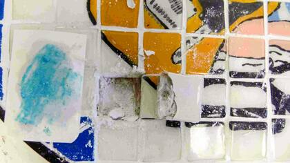 La pieza artesanal con la imagen de Mafalda, la inmortal creación de Quino, convertida en droga