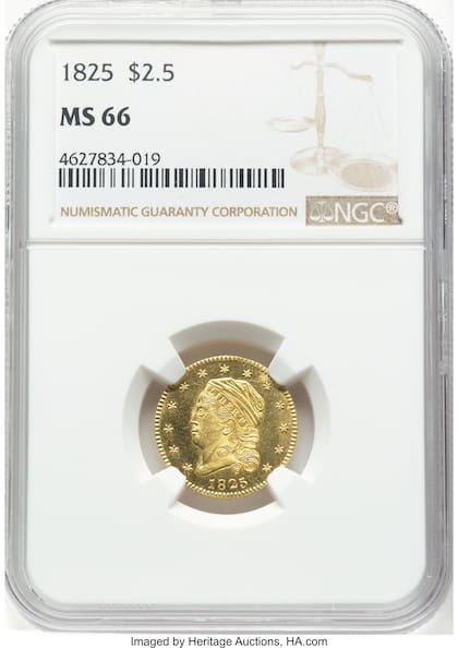 La pieza fue calificada como MS66 debido a su buen estado de conservación