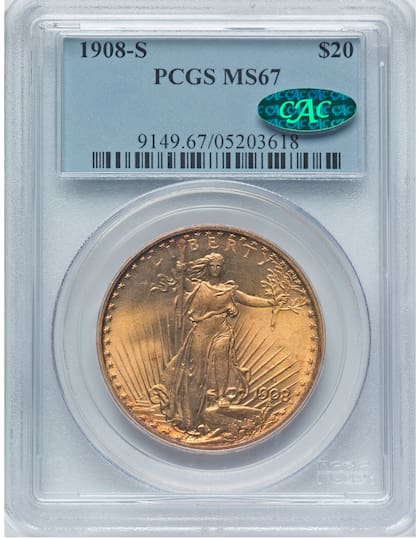 La pieza fue calificada como MS67 debido a su buen estado de conservación