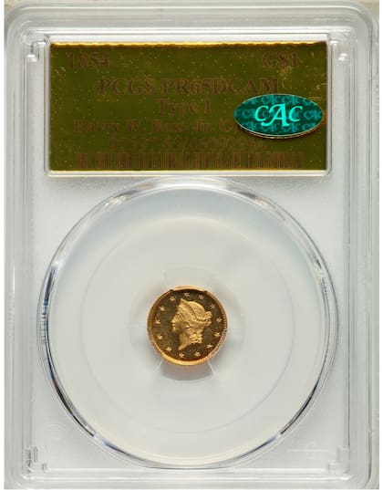 La pieza fue calificada como PR65 debido a su buen estado de conservación