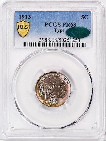 La pieza fue calificada como PR68 por PCGS debido a su excelente estado de conservación