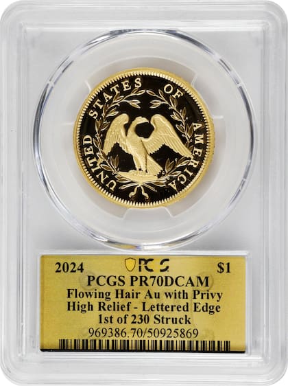 La pieza fue calificada como PR70DCAM debido a su perfecto estado de conservación